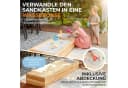 SCHRIMA Sandkasten 4 in 1 aus Massivholz mit Abdeckung & Wasserwanne Bild 3