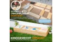 SCHRIMA Sandkasten 4 in 1 aus Massivholz mit Abdeckung & Wasserwanne Bild 4