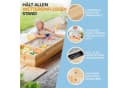 SCHRIMA Sandkasten 4 in 1 aus Massivholz mit Abdeckung & Wasserwanne Bild 5