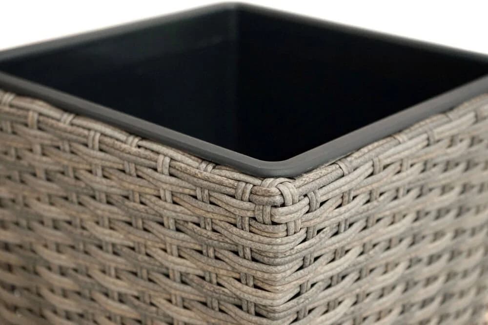 OUTFLEXX Pflanzgefäß Nizza mit Stahlrahmen und Polyrattan-Geflecht - Bild 4