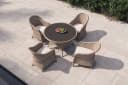 Villana Valento Garten-Essgruppe 5-tlg. Schwarz/Natur Polyrattan Bild 1
