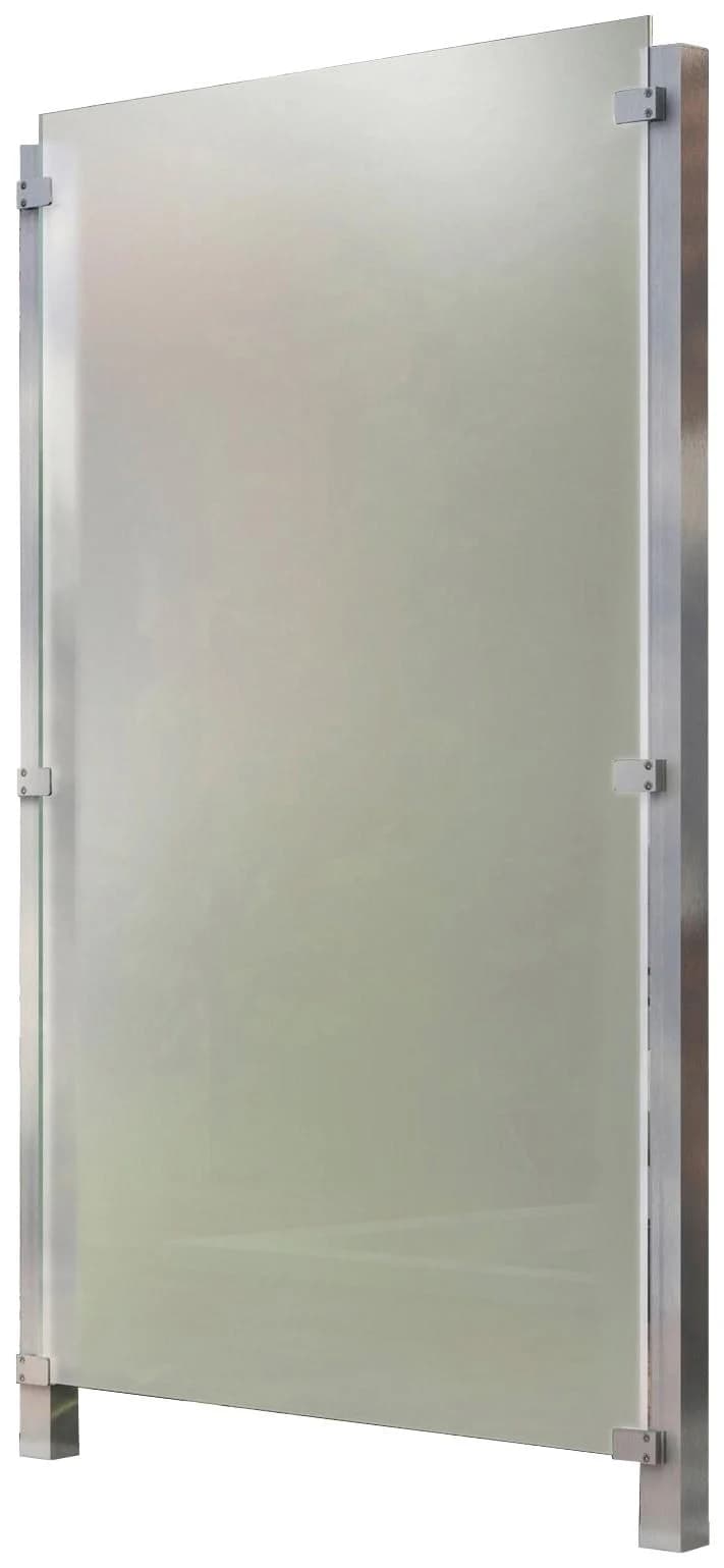 Zaun STAKET PRO Silber Glaszaun 1,115 m 2 Pfosten
