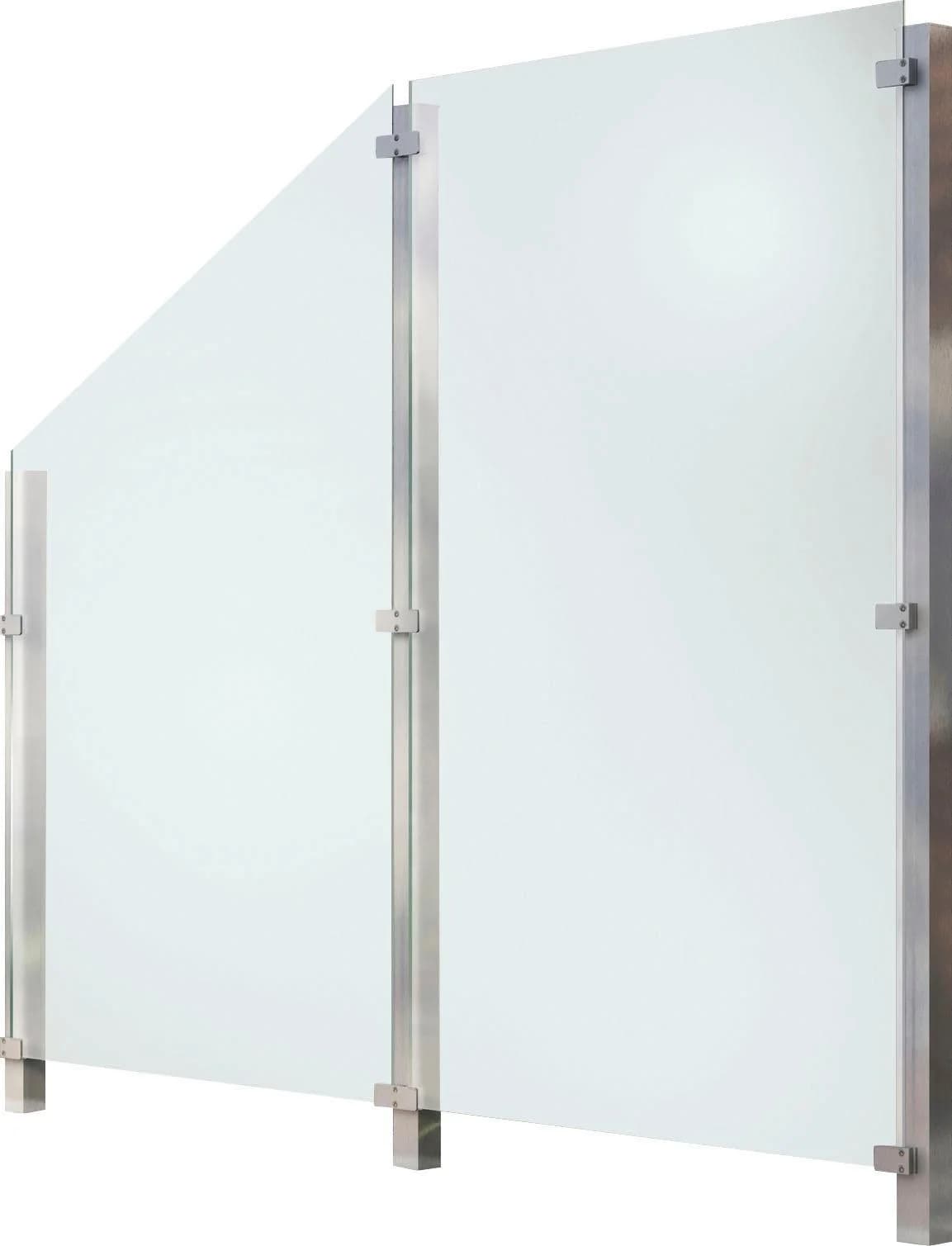 Zaun STAKET PRO Silber Glaszaun 2,17 m