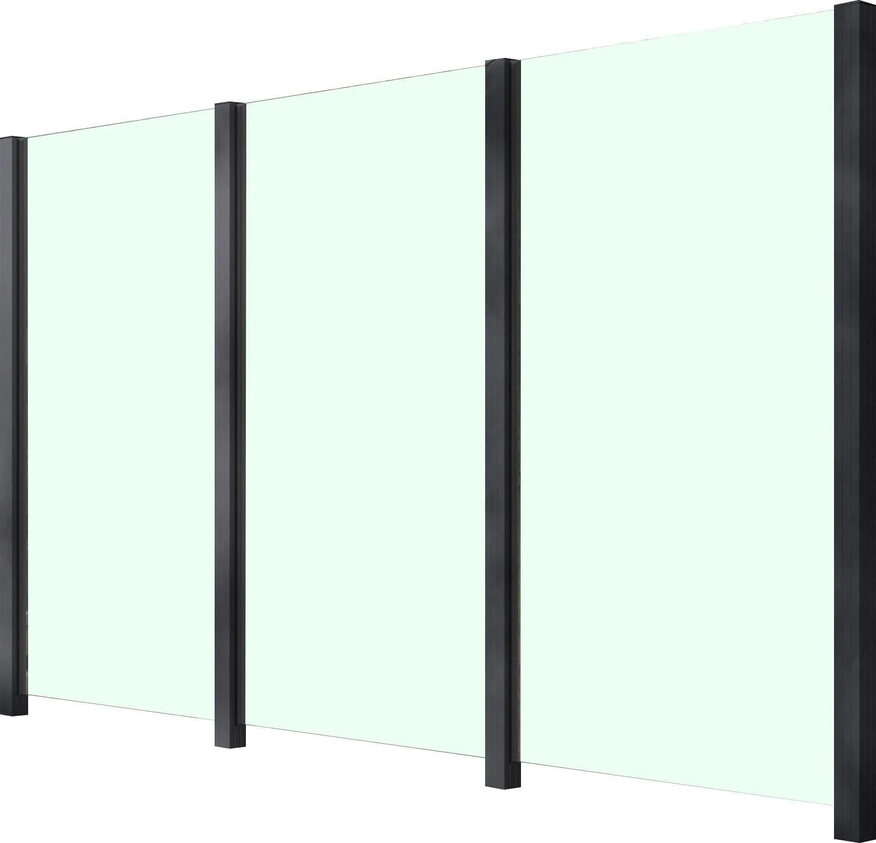 Zaun STAKET PRO Anthrazit Aluminium Glas Zaun