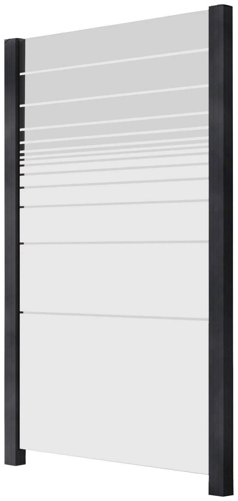 Zaun STAKET PRO Anthrazit Glaszaun 1,14 m