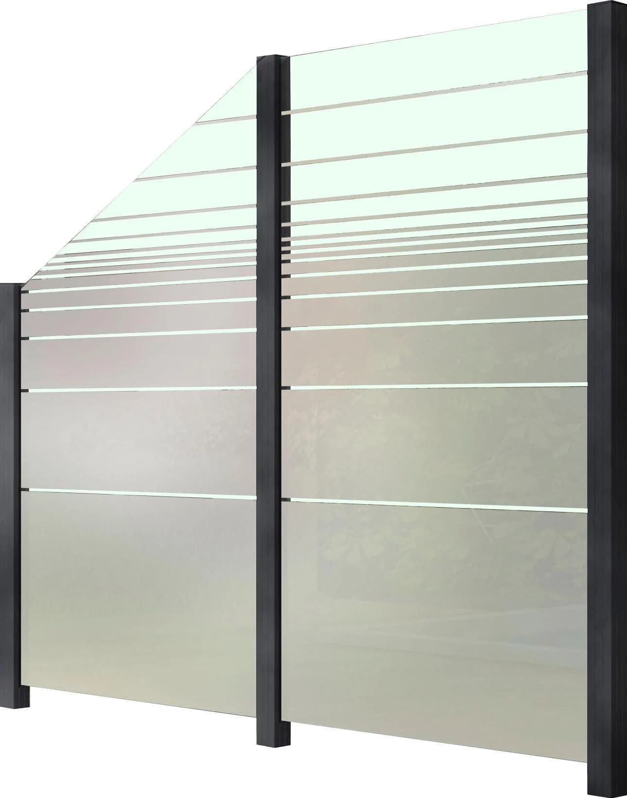 Zaun STAKET PRO Anthrazit Glaszaun 2,21 m