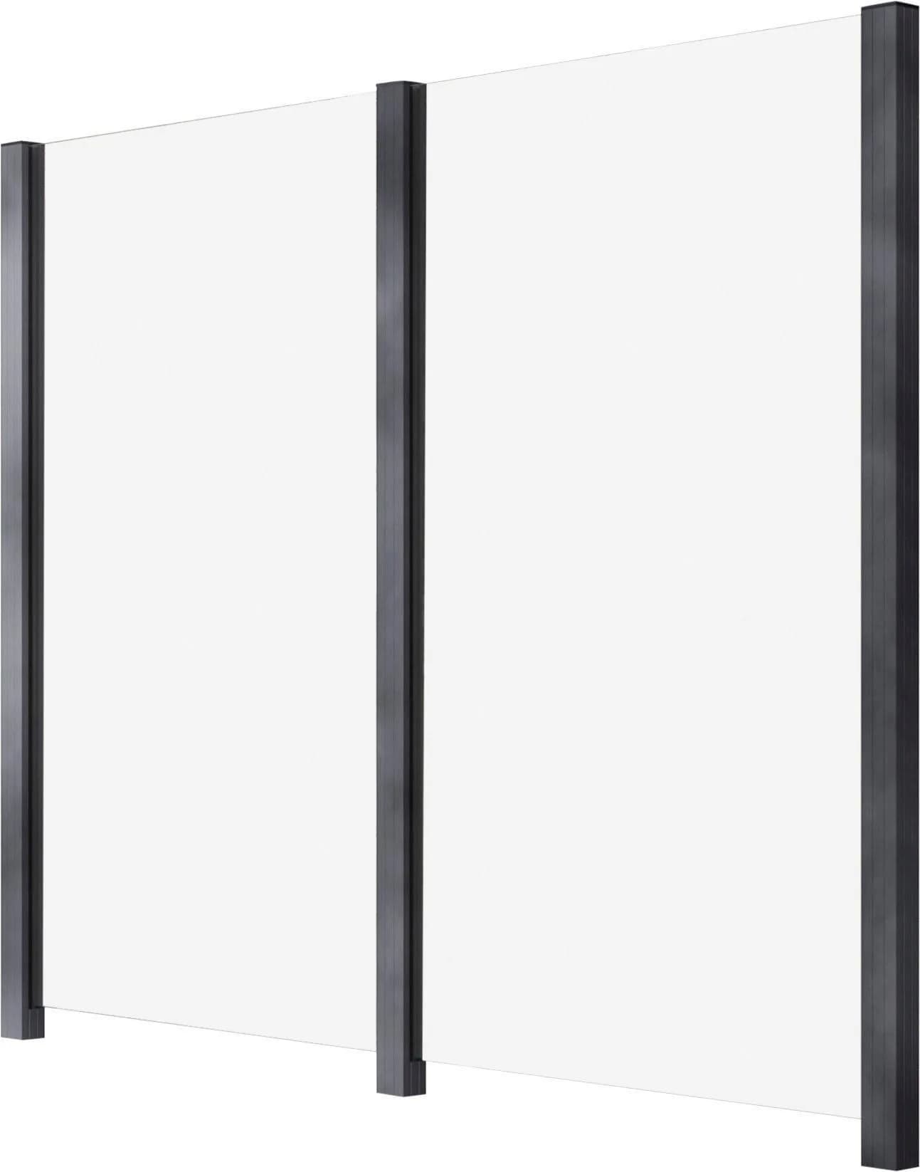 Zaun STAKET PRO Glaszaun Grau Aluminium 2,29 m