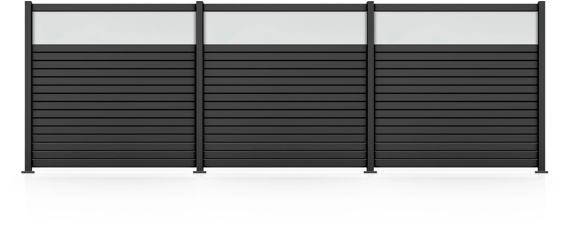 Gartenzaun STAKET PRO Rhombus Mini Anthrazit Aluminium