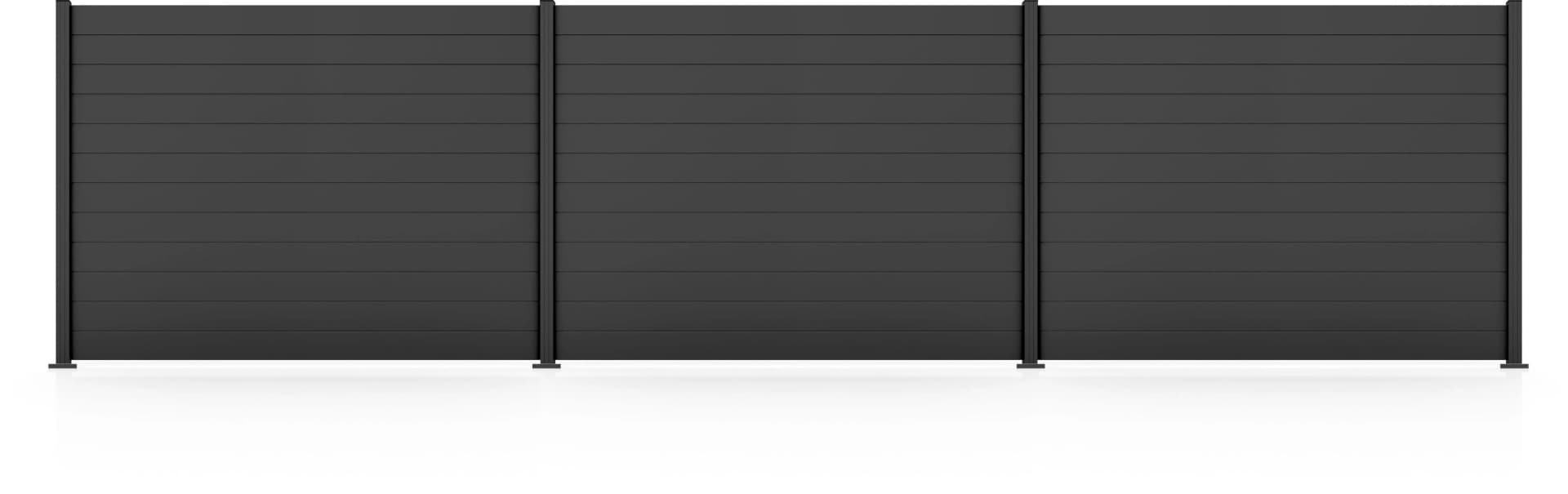 Gartenzaun STAKET PRO Komplettzaun Anthrazit Aluminium