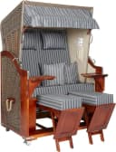 WebaVita Strandkorb Karibik 2-Sitzer Grau Polyrattan Bild 2