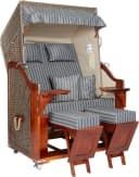 WebaVita Strandkorb Karibik 2-Sitzer Grau Polyrattan Bild 4