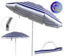 Gestreifter Sonnenschirm aus Aluminium und Plastik Bild 2