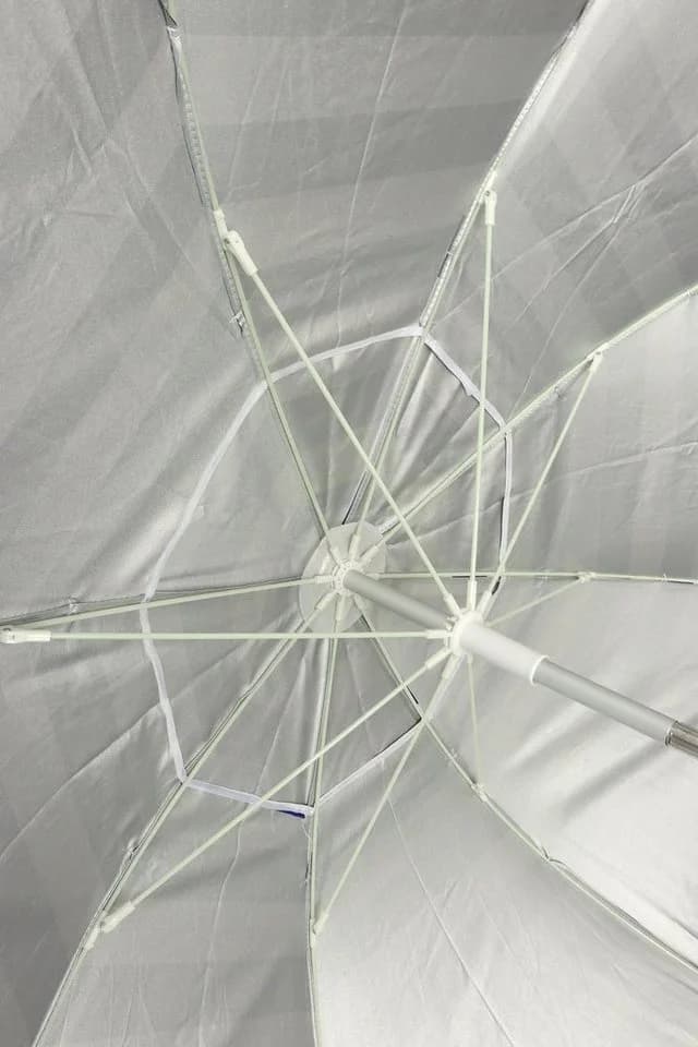 Gestreifter Sonnenschirm aus Aluminium und Plastik - Bild 5