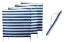 ELLUG Windschutz blau-weiß gestreift mit 7 Stahlstangen Bild 2