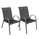 Albatros International Gartenstuhl KUBA 2er Set stapelbar Metall Bild 1