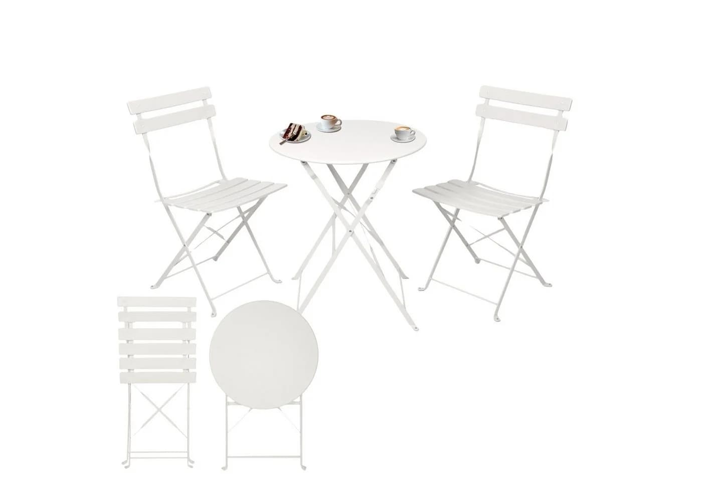 Albatros International Bistroset 3-teilig Weiß Metall - Bild 3