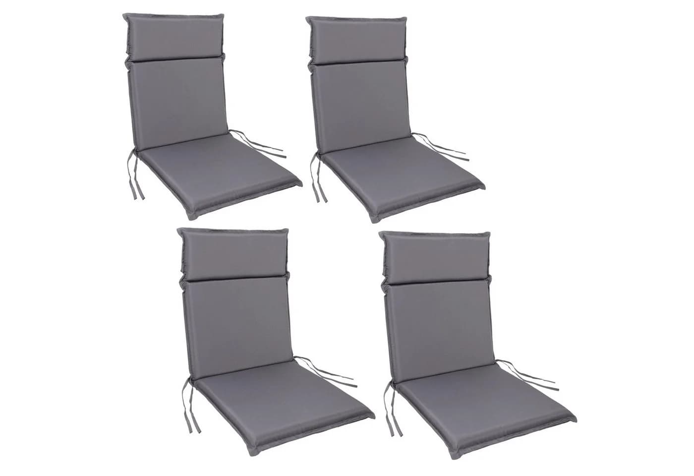 Albatros Gartenstuhl Sitzauflage 4er Set Anthrazit UV-beständig - Bild 3
