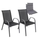 Albatros Gartenstühle 2er Set Kuba mit Sitzauflage – Gartenstühle Stapelbar mit robustem Metallgestell und hoher Belastbarkeit Bild 1