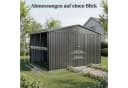 Albatros Gerätehaus 4XL Anthrazit abschließbar mit Holzunterstand Bild 3