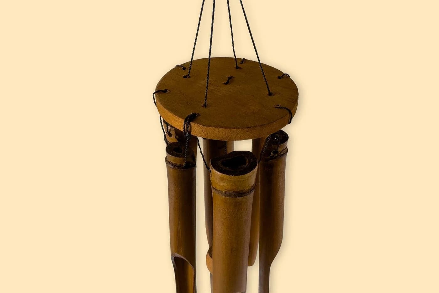 WORU Bambus-Windspiel Handgefertigt Orientalisch Braun