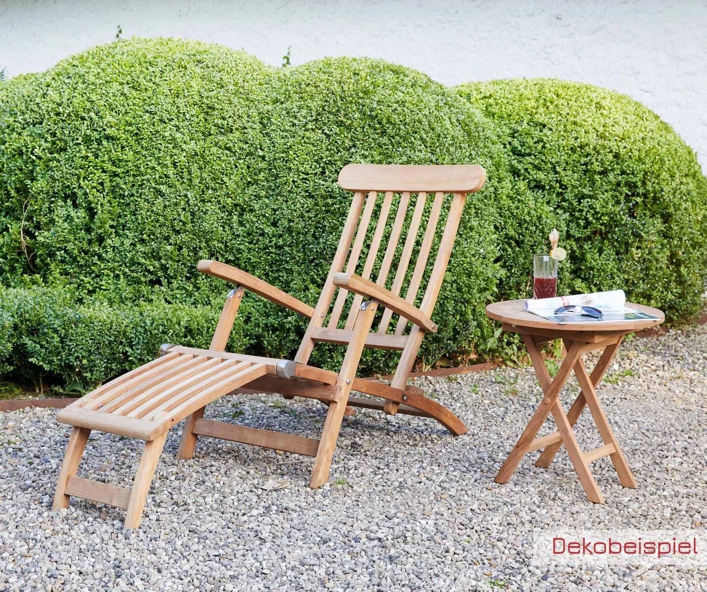 LC Garden Gartentisch Riva Teak Klapptisch rund