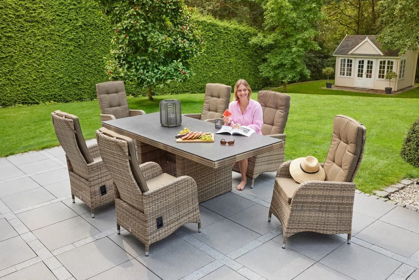LC Garden Gartenstuhl Positionsstuhl Turin Dining Natur