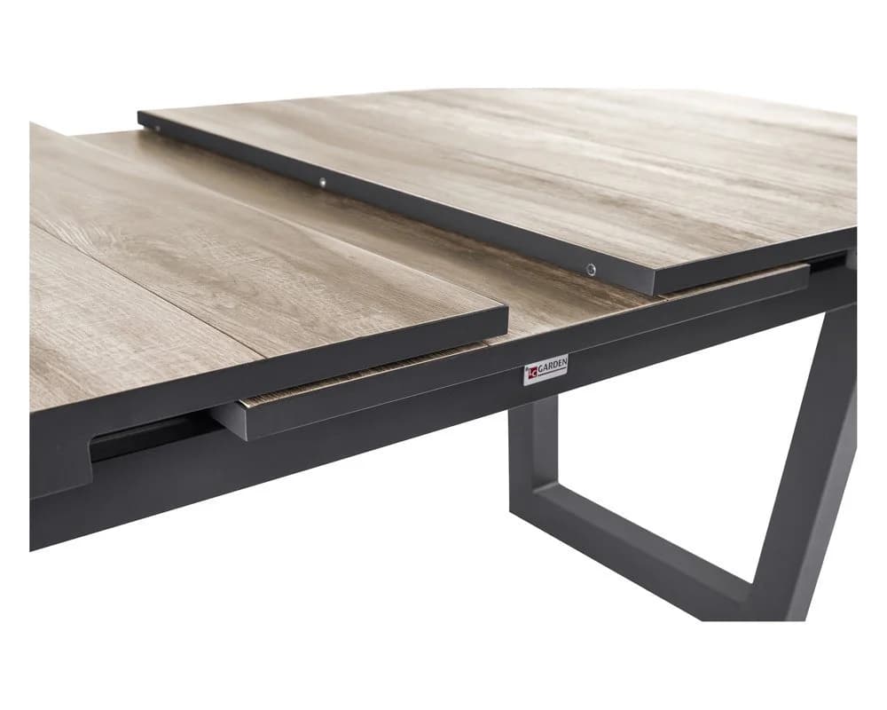 LC Garden Gartentisch Ausziehbar Aluminium Keramik
