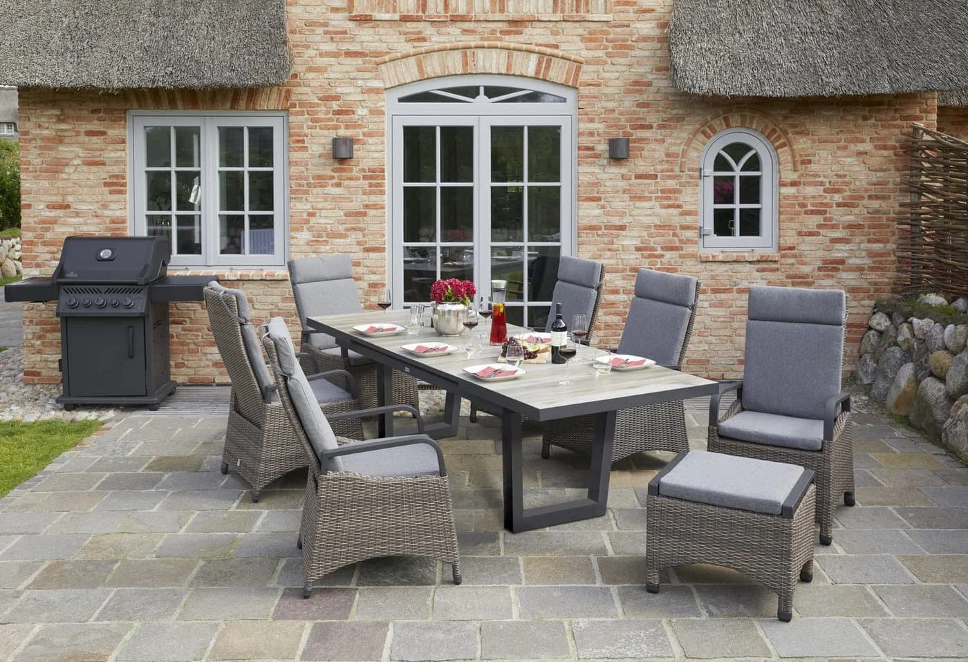 LC Garden Gartentisch Ausziehbar Aluminium Keramik - Bild 2
