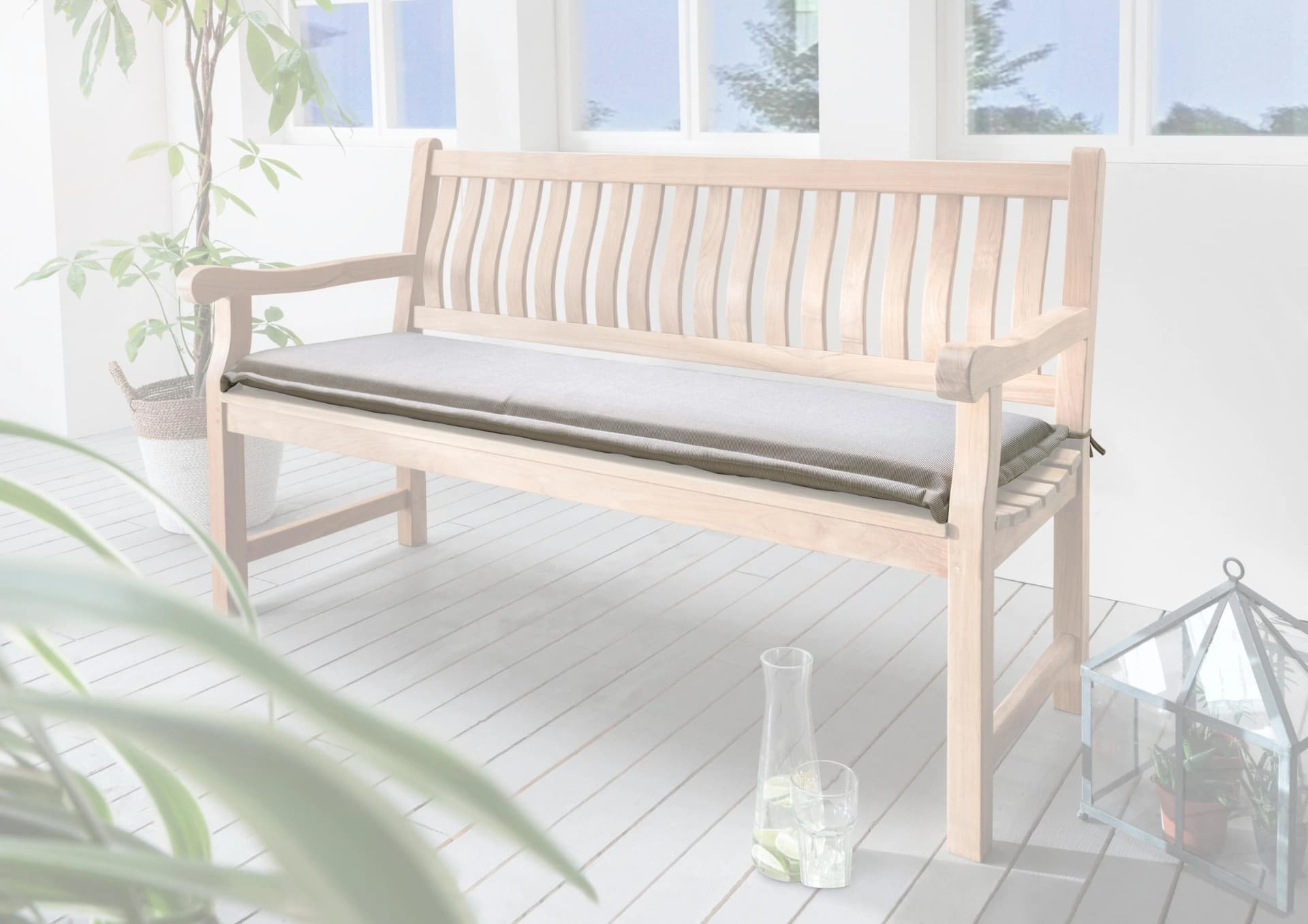 Destiny Bankauflage POLSTER Beige Sand 110cm - Bild 4