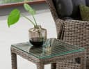 Destiny Beistelltisch MERANO Grau Aluminium Polyrattan Bild 1