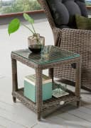 Destiny Beistelltisch MERANO Grau Aluminium Polyrattan Bild 2