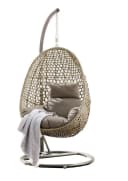 Hängestuhl DESTINY COCOON DE LUXE Beige Grau mit Gestell Bild 4