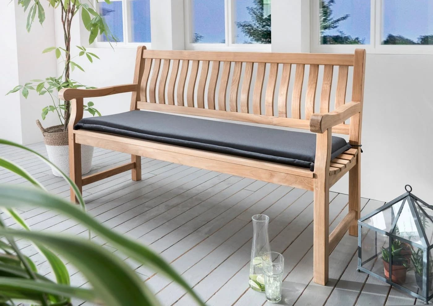Destiny Bankauflage POLSTER Grau 110x45cm Polyester