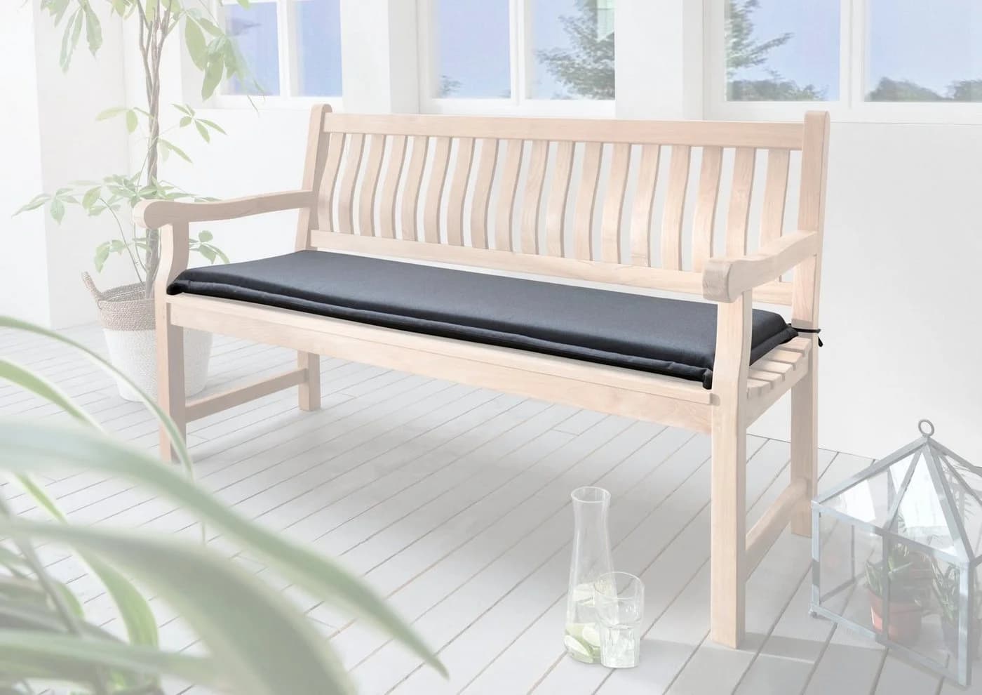 Destiny Bankauflage POLSTER Grau 110x45cm Polyester - Bild 2