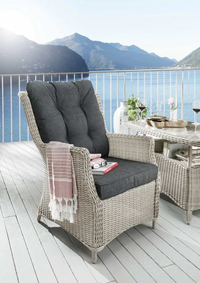 Destiny Sessel Casa Grau Polyrattan Aluminium inkl. Auflagen - Bild 2