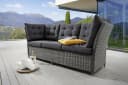 Loungesofa DESTINY PALMA Grau 3er Bank Aluminium Polyester Bild 2