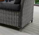 Loungesofa DESTINY PALMA Grau 3er Bank Aluminium Polyester Bild 3