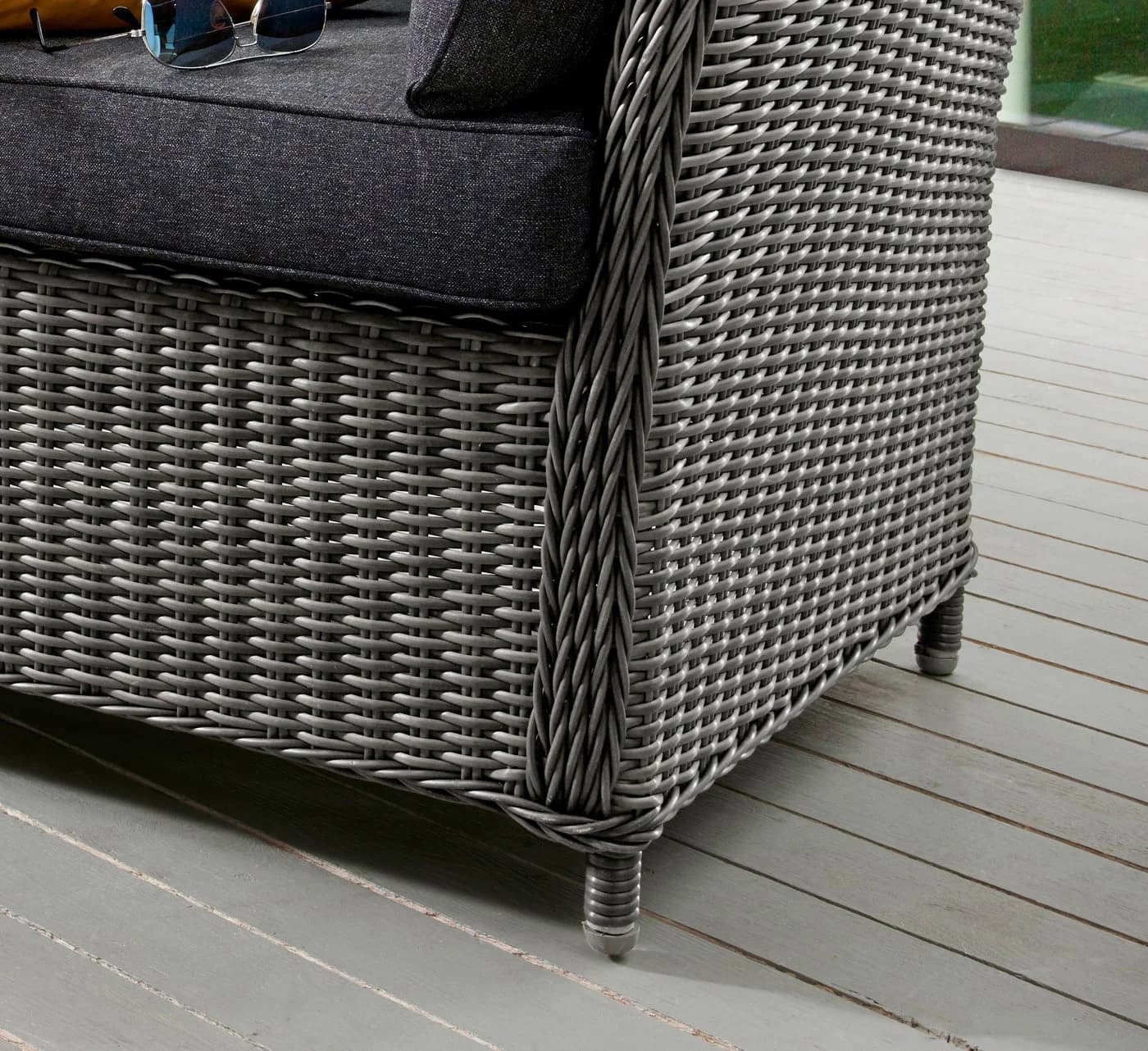 Loungesofa DESTINY PALMA Grau 3er Bank Aluminium Polyester - Bild 3