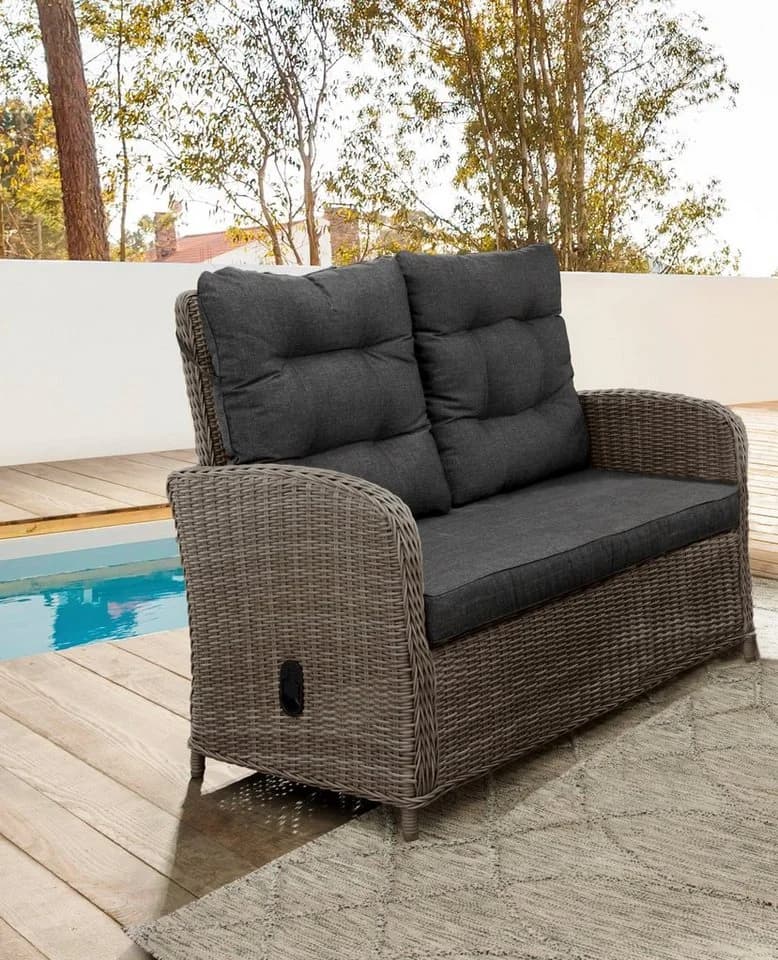 Destiny Loungesofa MERANO II Grau Polyrattan 2er - Bild 2