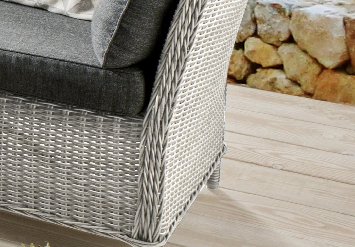 Destiny Palma Garten-Essgruppe 5-tlg. Weiß Polyrattan - Bild 5