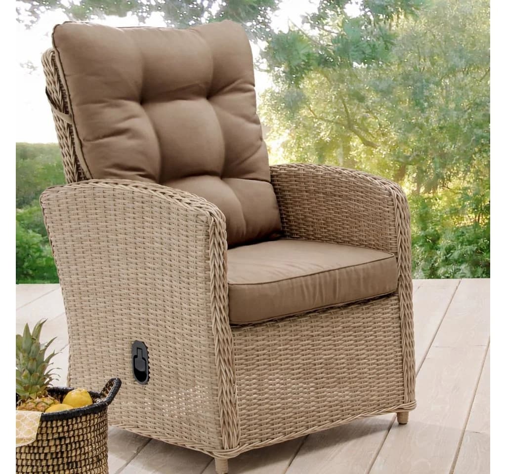 Destiny Loungesessel Merano Taupe/Beige Polyrattan Aluminium