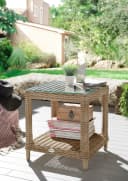 Destiny Beistelltisch MERANO Beige Aluminium Polyrattan Bild 4