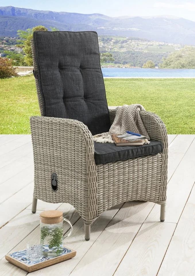 Destiny Garten-Essgruppe Palma Luna 9-tlg. Aluminium Polyrattan