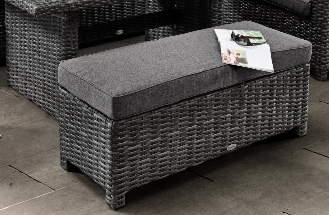 DESTINY Gartenlounge-Set Santa Ponsa De Luxe Grau Aluminium Polyrattan - Bild 4