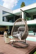 Hängesessel DESTINY COCO SUNRISE Grau mit Gestell und Auflagen Bild 2