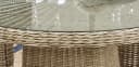 Destiny LUNA Gartentisch Rund Beige Aluminium Polyrattan Glasplatte Bild 3