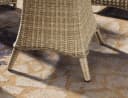 Destiny LUNA Gartentisch Rund Beige Aluminium Polyrattan Glasplatte Bild 4