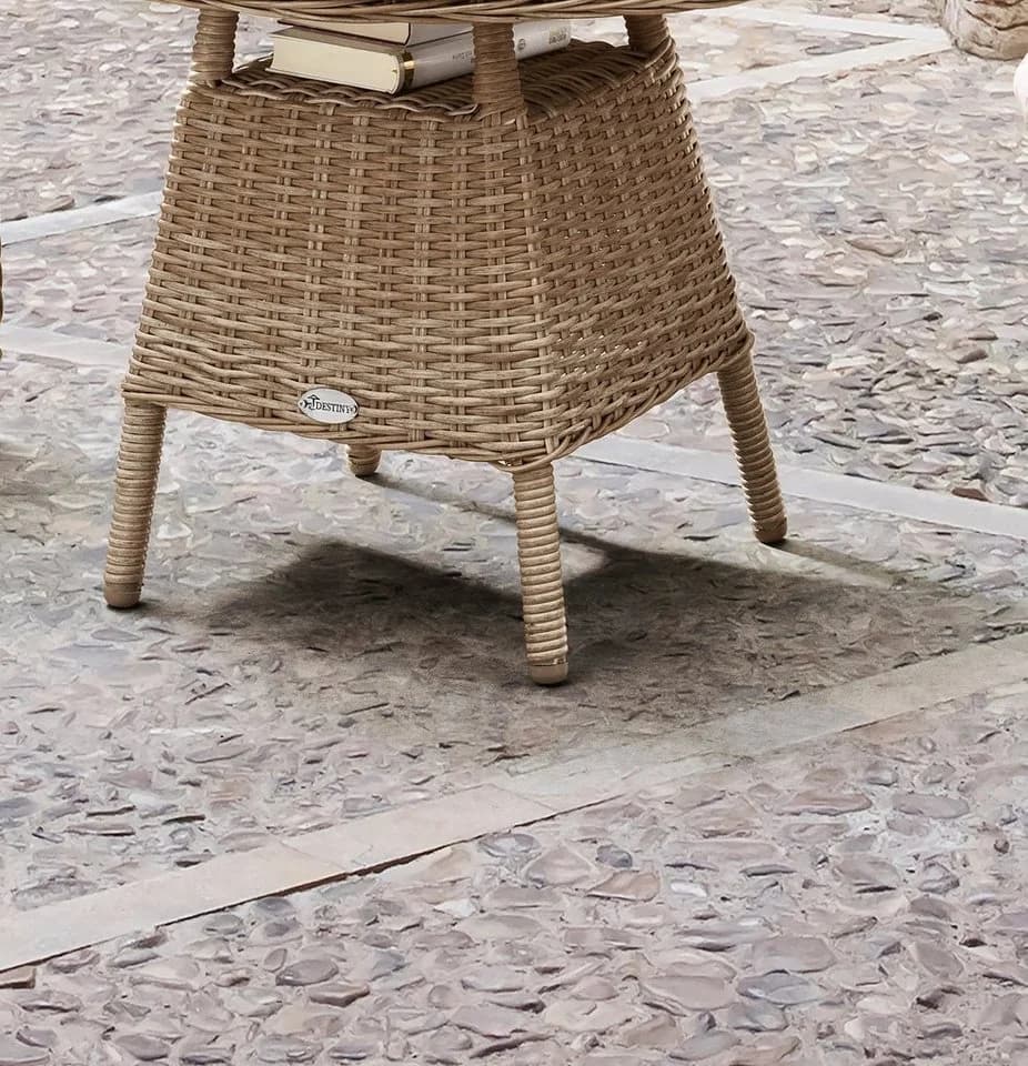 Destiny Gartentisch MALAGA mit Echtglasplatte Aluminium Polyrattan - Bild 3