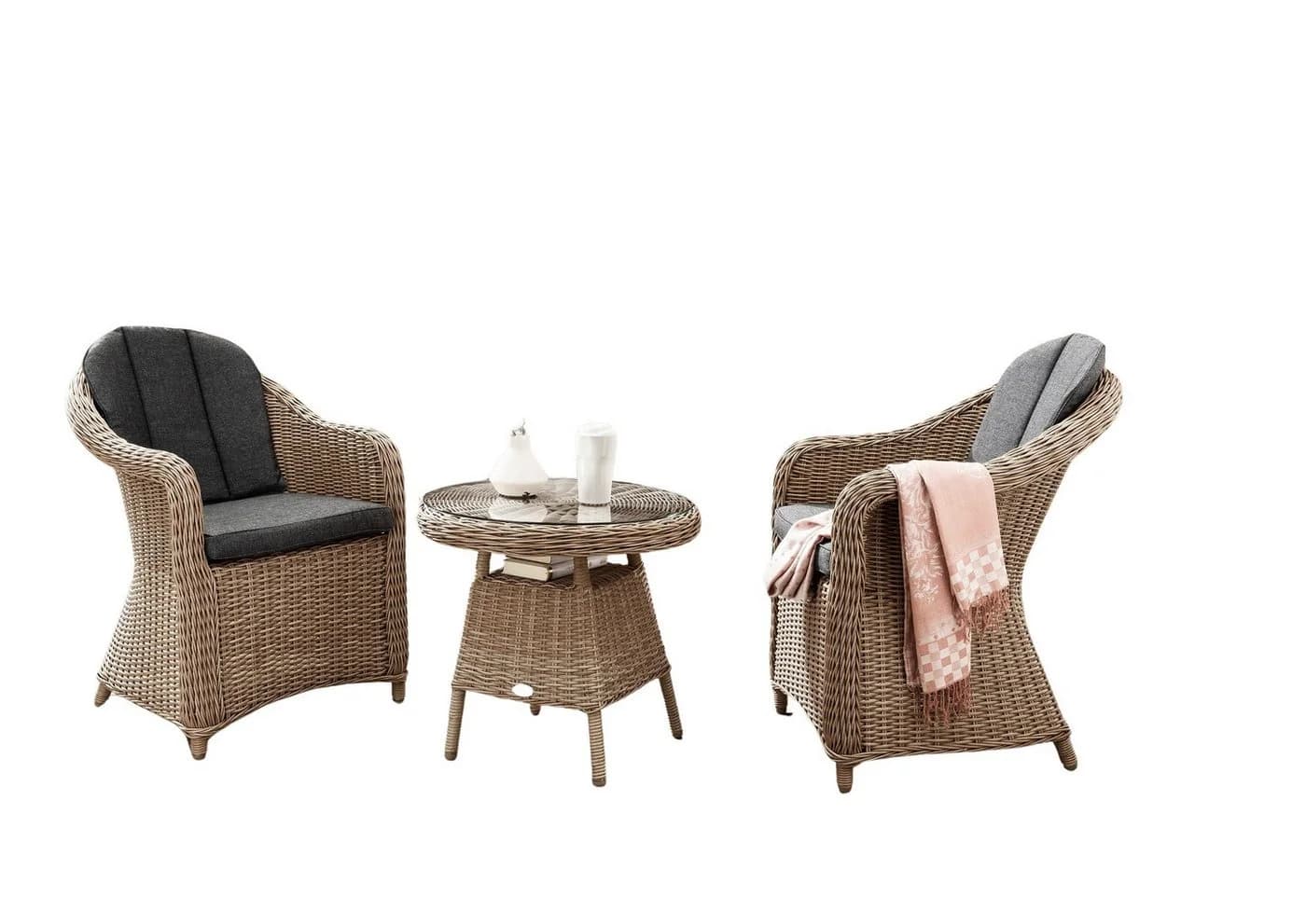 Destiny Balkonset MALAGA 7-tlg. Aluminium Polyrattan - Bild 4