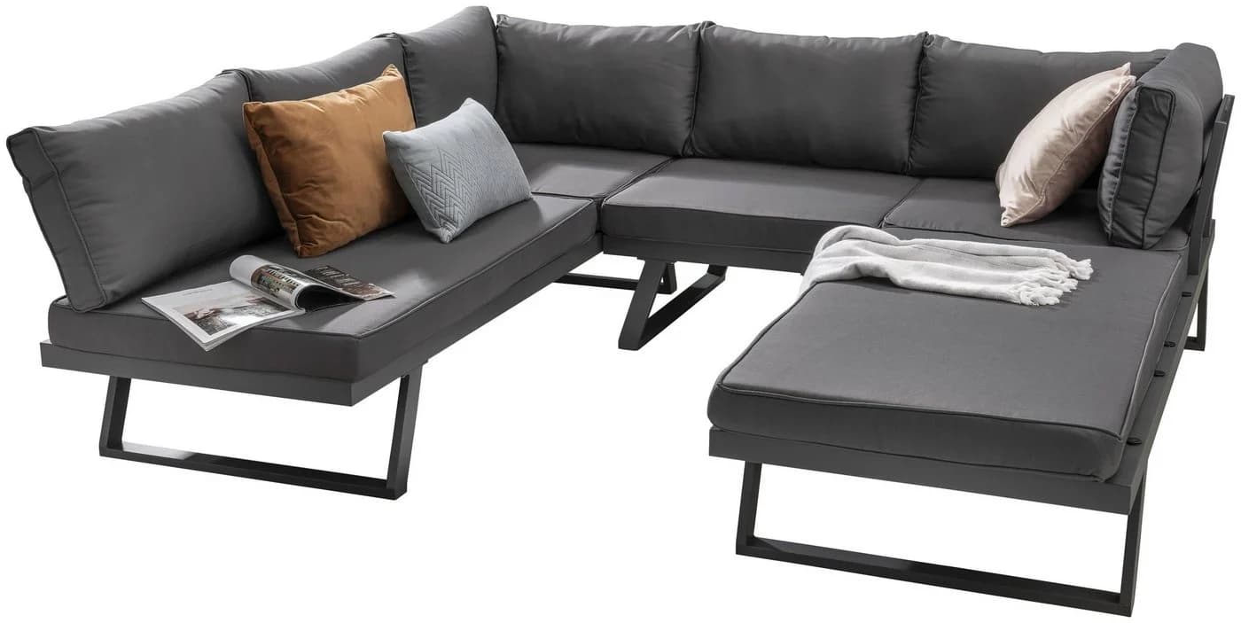 Gartenlounge-Set Destiny Manhattan 7-tlg. Dunkelgrau Aluminium - Bild 2